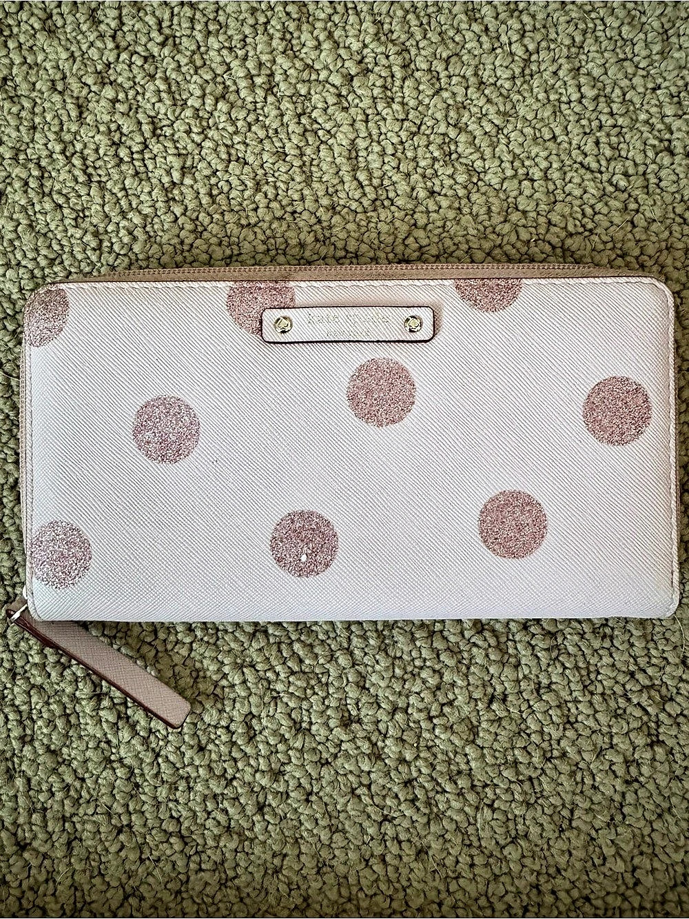 Kate Spade Pink Polka Dot Wristlet Wallet